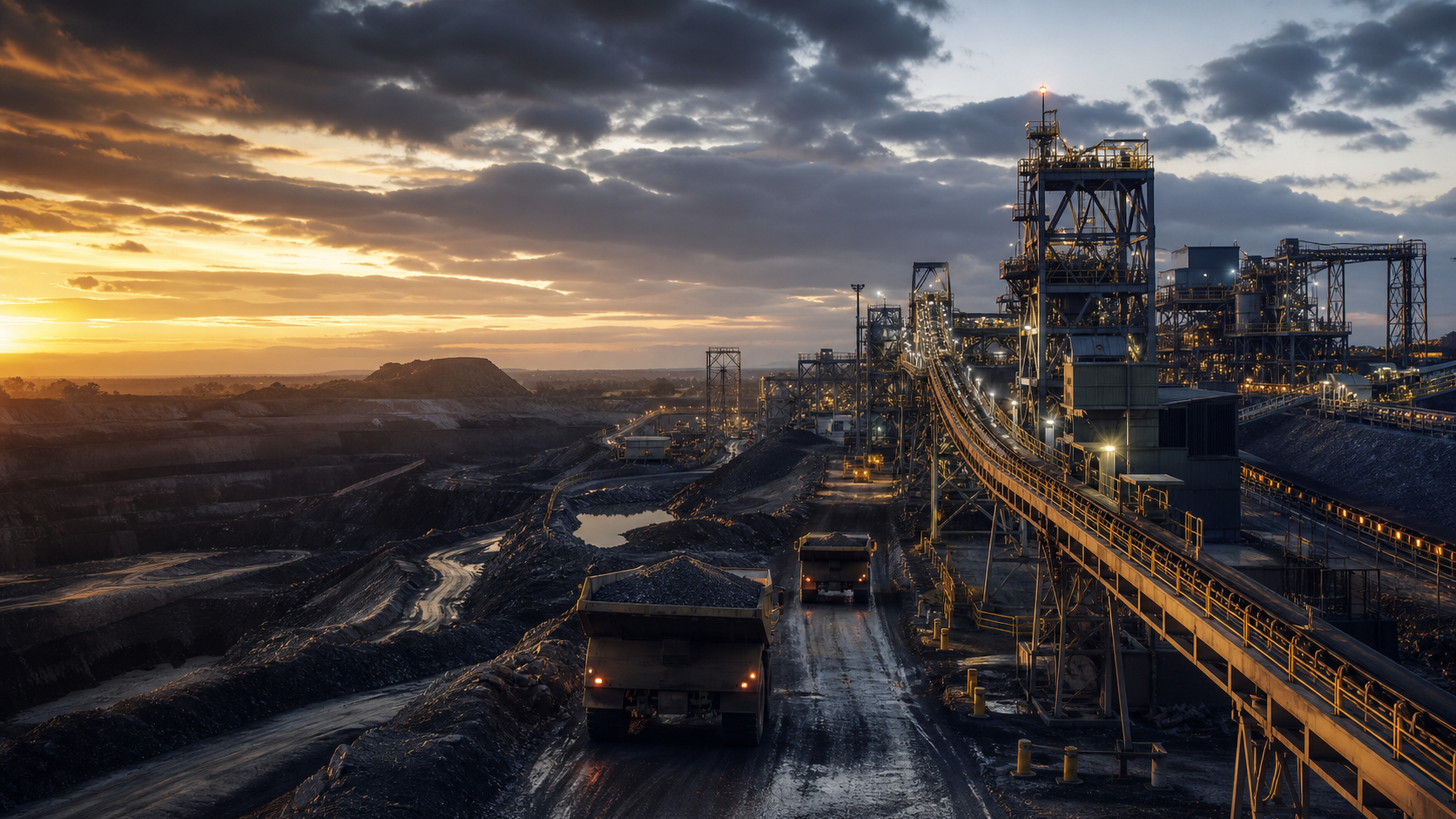 Visuel industriel premium illustrant Mines cuivre-cobalt